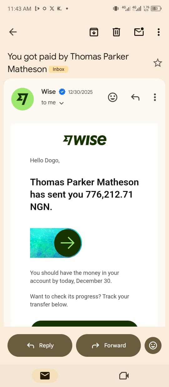 Real payment received by a scriptwriting client